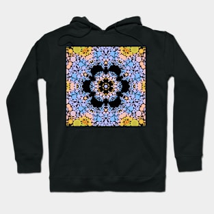 Dot Mandala Flower Blue and Yellow Hoodie